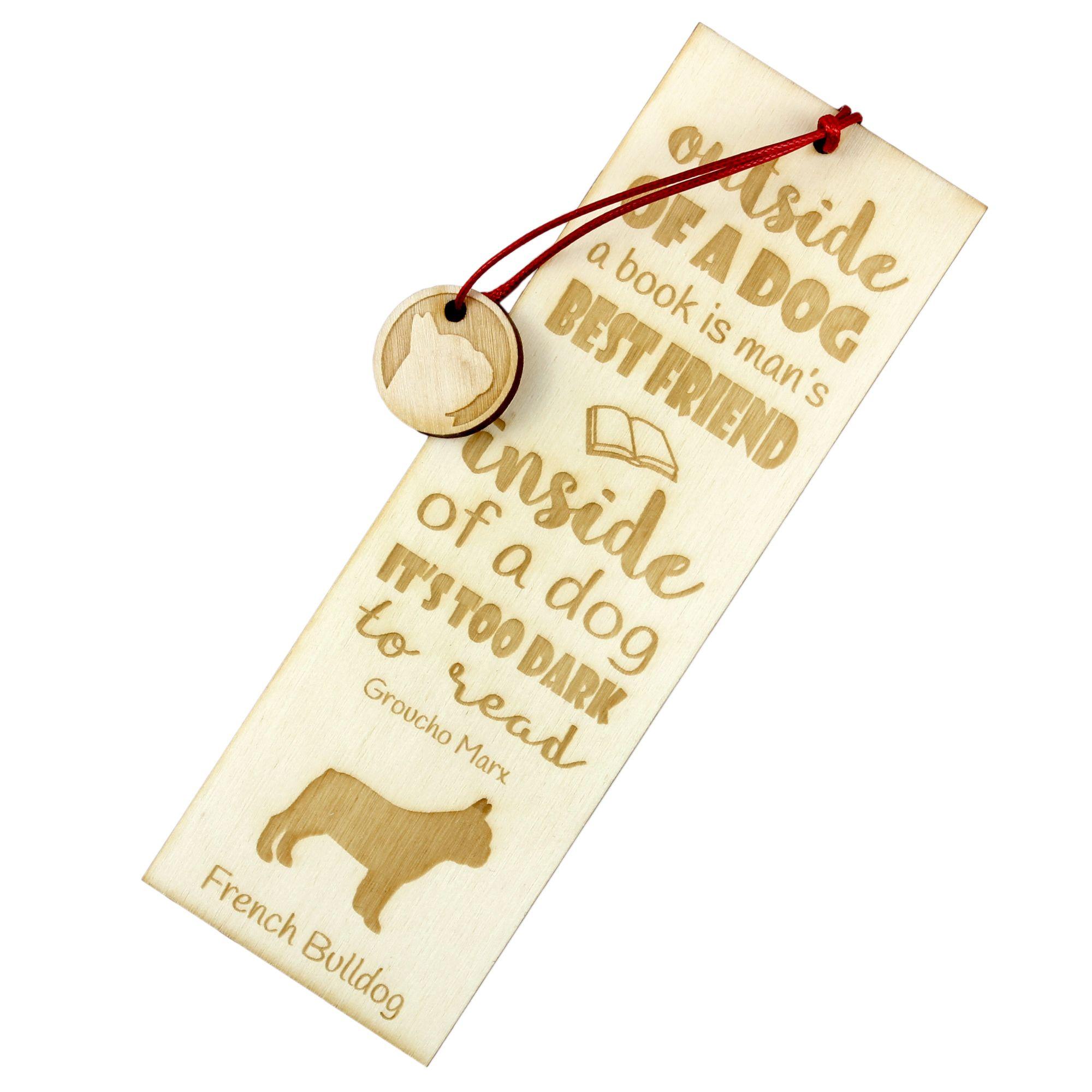

French Bulldog, Frenchie - dog bookmark, personalized bookmark, gift for bookworm from Art-Dog brand