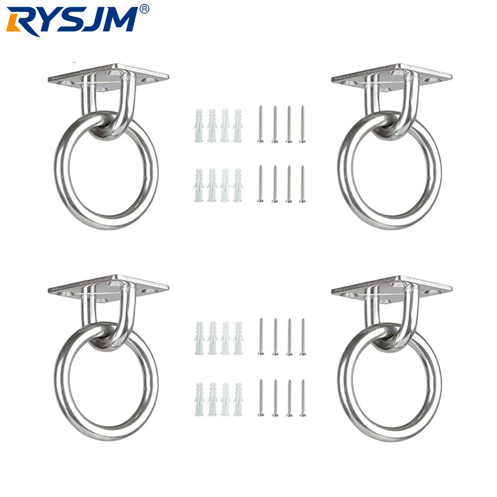 6mm Stainless Steel Pad Eye Plate U-Shaped Hook Marine Hardware For Ship Yacht Sun Shade Sail Hammock Wall Ceiling Mount Hanger
