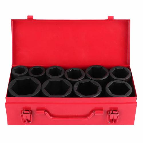 10PCS Metric Deep Impact Socket 3/4 Inch Drive 6 Points Portable Auto Car Tool Set 22-50mm Auto Repair Workshop