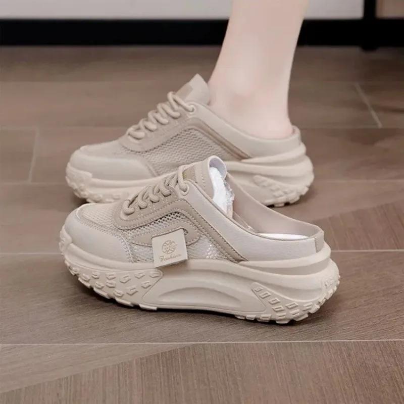 Fashion Women's Slippers and Ladies Sandals Mesh Sports Shoes New Collection Summer Slides Sale Non Slip Vip Original Easy Wears 39 Shoe