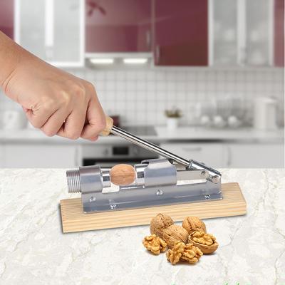 Mechanical Nut Opener Mechanical Walnut Cracker Nut Opener Kitchen Tools Desktop Wood Base & Handle Nut Opener Walnut Opener