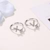 Adjustable A To Z Alphabet Open Ring Couple Wedding Band Jewelry Accessory Gift