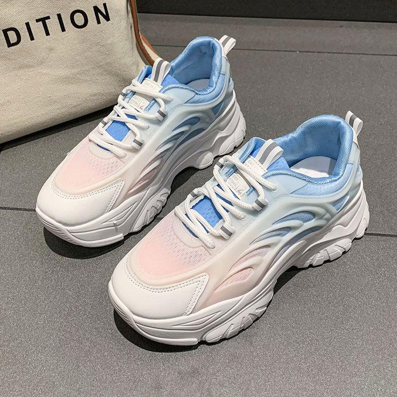 Running Shoes for Women, New Platform Dad Shoes for Students In Autumn, Lightweight Soft-soled Shock-absorbing and Comfortable Sports Shoes for Women