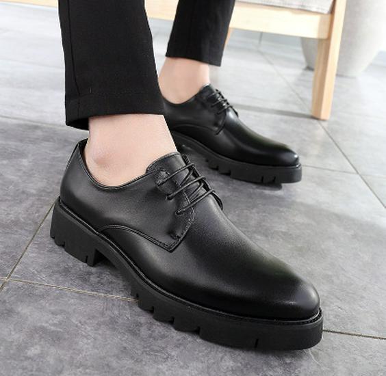 2025 Spring/Autumn Men's Leather Shoes: Trendy, Casual, British-Style Formal Footwear for Weddings and Business