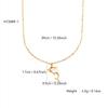 Summer Beach Series Elegant Fashion Simple Luxury Stainless Steel 18K Gold Plated With Zirconia Dolphin Pendant Necklace Female