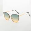 Stylish Butterfly Shaped Sunglasses Rectangle Sunglasses Female Designer Eyewear Small Frame Sun Eyewear Ladies Black
