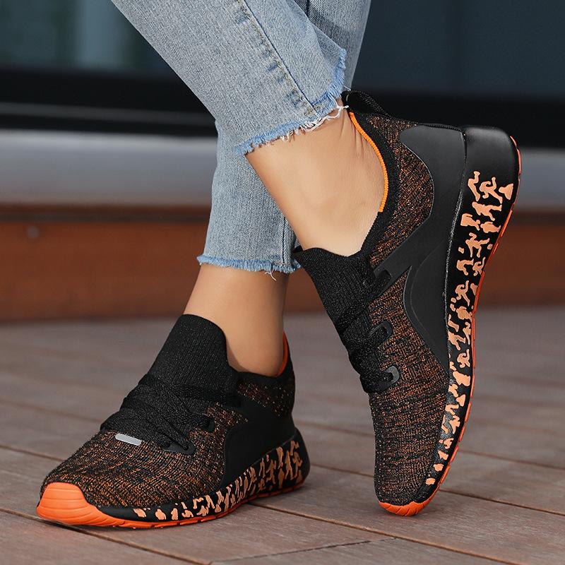 Flying Woven Running Shoes Low-top Foot Net Cloth Fashion Sports Shoes Couple Casual Net Running Shoes
