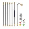 Pressure cleaning extension rod with U-shaped bent rod 1/4 quick connection 4000PSI, total length 256cm, long-distance cleaning