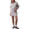 Calvin Klein Casual Polo Loose Shoulder Long Sleeve Sweatshirt Women Sweatshirt Gray 47A232G-030
