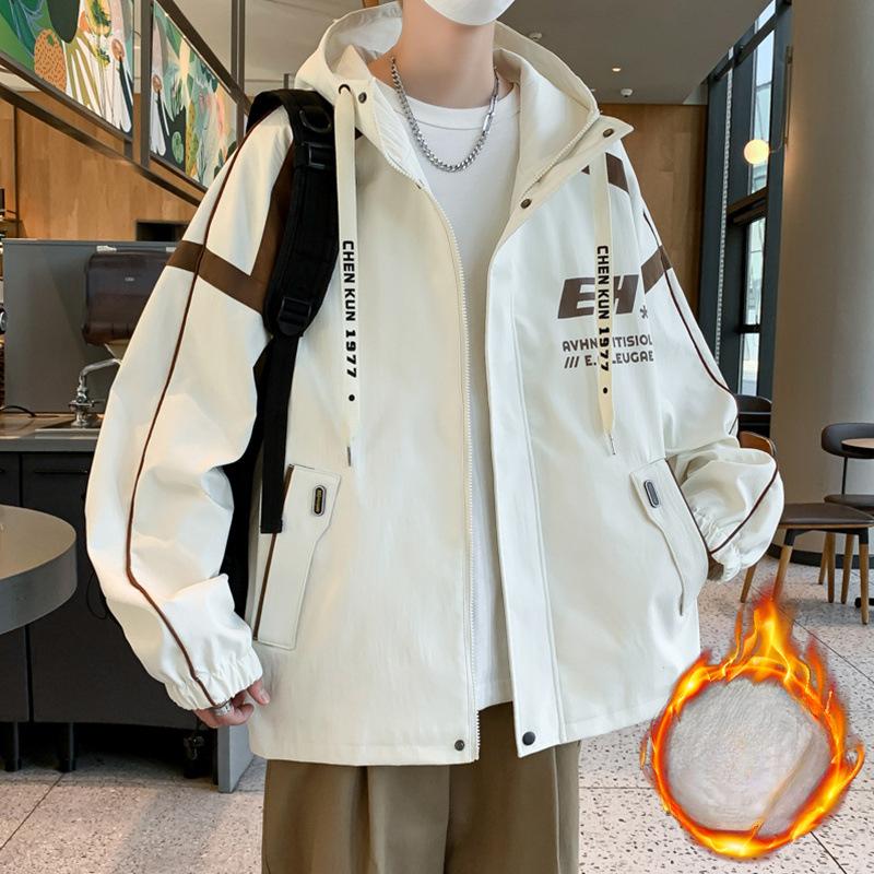 Spring and Autumn Teen Jacket Junior High School Student Trend Hooded Jacket Versatile Casual Jacket