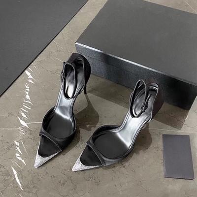 Mode Sexy Spitz Stiletto Sandalen Damen Neu Strass Hohl Sexy Offene Zehen Satin High Heels Damen