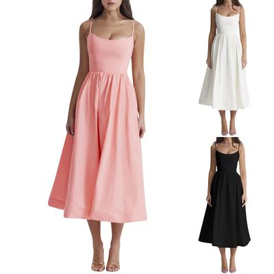 Women's Camisole Dress Sexy  Wrap Ruched Slit Cocktail Dresses For Women Evening Party Elegant Strappy  Dress
