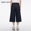 MISS SIXTY Women's Mid-Waist Wide-Leg Capri Jeans