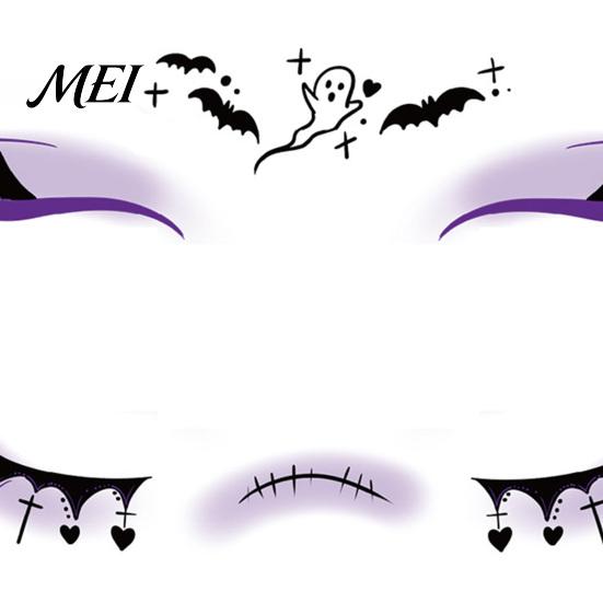 Temporary Face Tattoos for Party Halloween Tattoo Stickers, Waterproof Scary Makeup Decals Party, Funny Wound Scar Body Art Kids Adults Easy