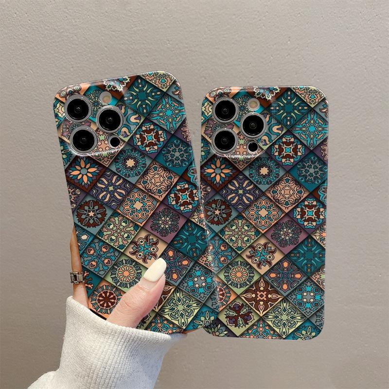 Retro Totem for Apple Puzzle Phone Case for IPhone15 All-Inclusive Film 14promax Mobile Phone Case