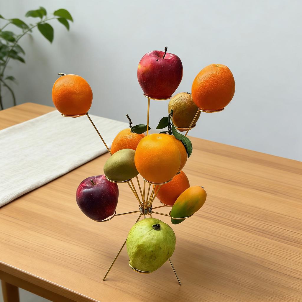Practical Personality Exploding Fruit Bowl Simple Metal Round Fruit Bowl Holiday And Festival Party Desk Ornaments Decoration