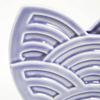 Fukubeya Kutani Ware Qinghai Wave Pattern Mosquito Coil Holder Double Used As a Vase Japanese Modern Ceramic Interior (Purple)