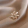 Delicate Bee Pearl Flower Bow Button Opal Brooches for Women Hollow Cat Rhinestones Brooch Small Pin Neckline Decoration Jewelry
