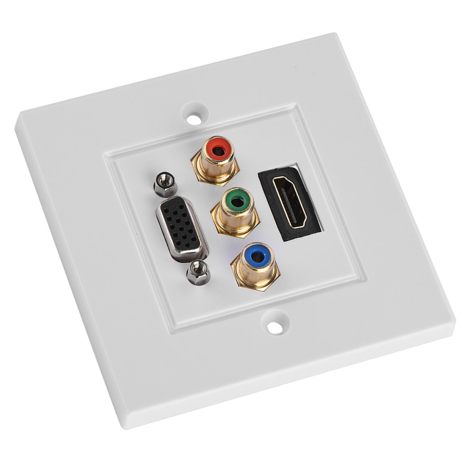 

HDMI VGA 3RCA Threeinone Integrated Multimedia Wall Panel Audio Video Socket