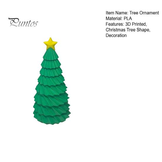 Star Topper Tree Statue 3D Printed Christmas Figurine, Yellow Statue, Mini Small Ornament Decoration for Home Office, Gift Xmas Holiday Party