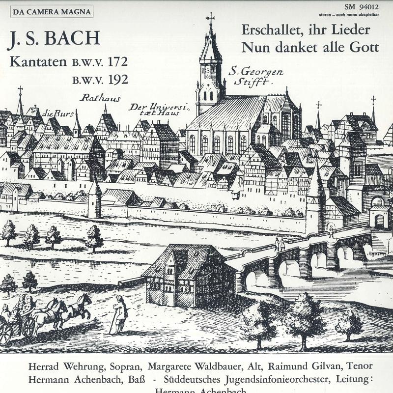

LP Record HERMANN ACHENBACH SUDDEUTSCHES JUG J S Bach Kantate Erschallet Ihr Li SM94012 Da Camera 1966 Germany Classical Used