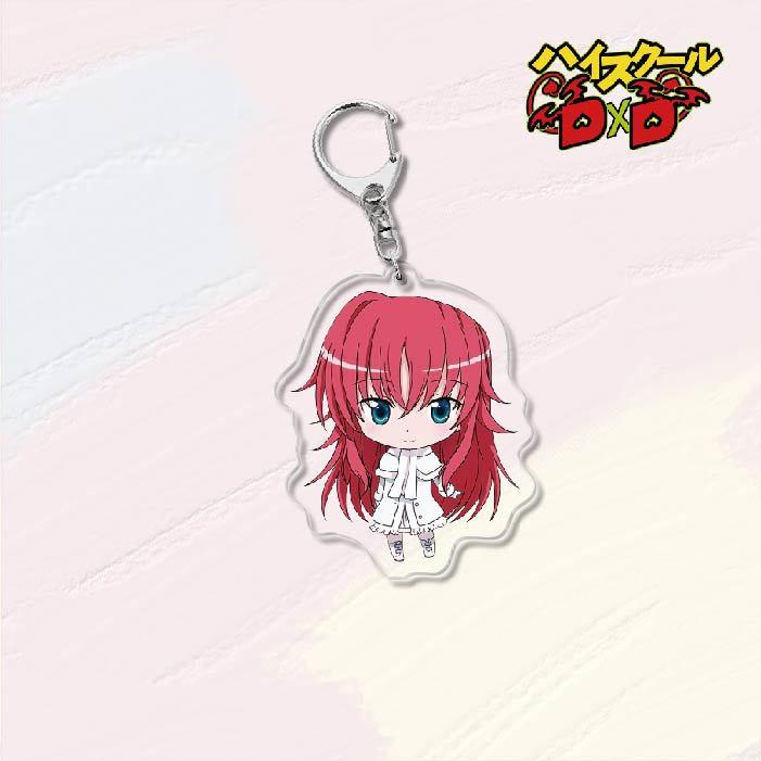 Anime High School DxD HERO Acrylic Keychains Pendant Rias Kureha Accessories Car Key Chain Key Ring Phone Bag Hanging Jewelry