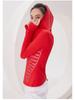 Damen Schnelltrocknender Kapuzen-Sonnenschutz-Pullover - Modische Dünne Langarm-Sportjacke für Laufen & Fitness