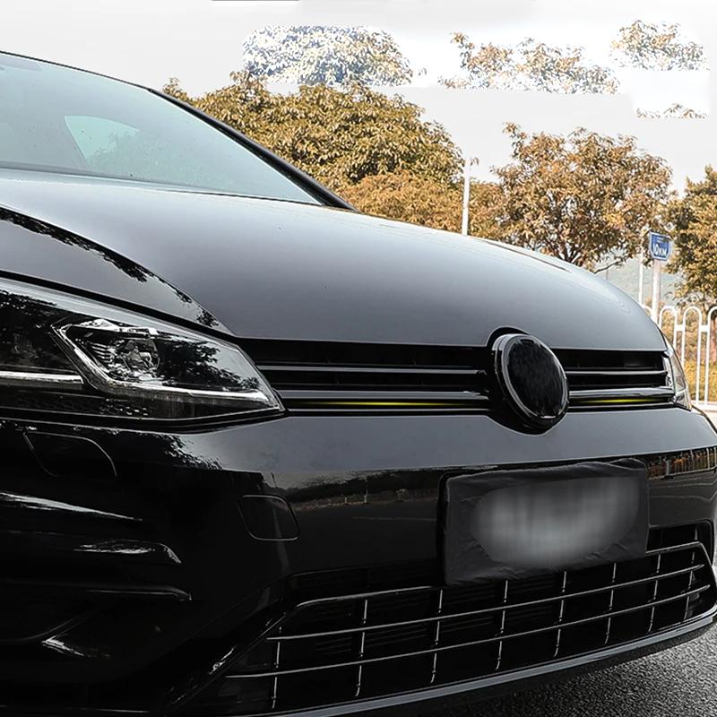 2 ks lesklé černé ozdobné lišty mřížky předního nárazníku pro VW Golf 7 7.5 MK7 Vnější doplňky