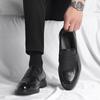 Fashion Black British Style Shoes Luxury Brand Loafers Men Leather Thick-soled Cowhide Business Shoes Designer Men's Shoes High Quality