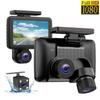 HD Dashcam: 4,0-Zoll-Bildschirm, Infrarot-Nachtsicht, Triple-Linse, Rückfahrkamera