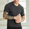 Summer Simple Fashion Round Neck Solid Pullover T-shirt Men Short Sleeve Quick Dry Tee Top