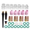 41Pcs/Lot TIG Welding Torch Nozzle Ring Cover Gas Lens Glass Cup Kit For WP17/18/26 Welding Accessories Tool Kit Set