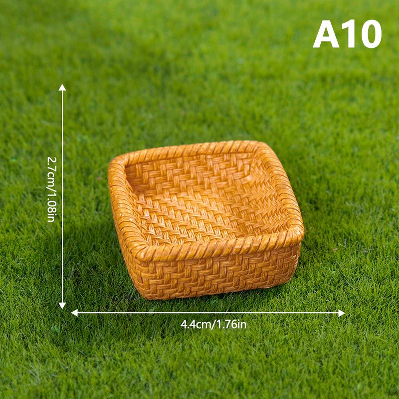 

Микропейзаж Творческий Милый Моделирование Бамбуковая Корзина Украшения Из Смолы Украшения Своими Руками