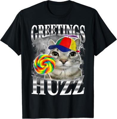 Nyalókás Macska Mém Köszöntések Huzz Vicces Ostoba Macska Humor Férfiak Nők unisex Póló
