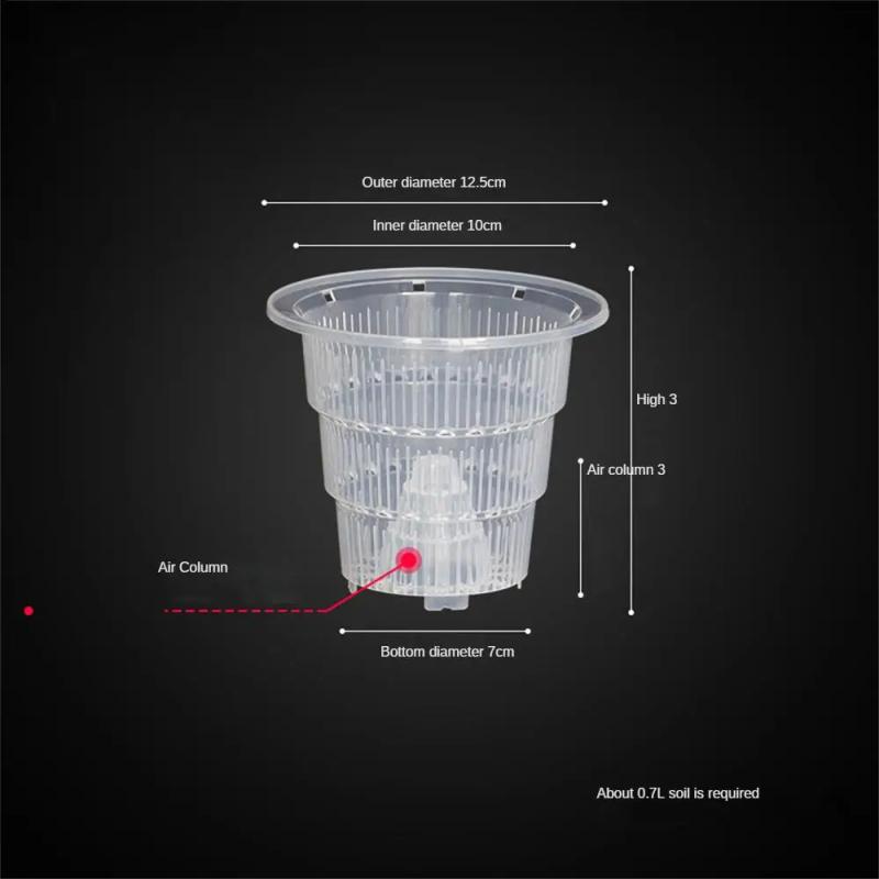 

Горшки для цветов орхидей Сетчатые кашпо Садовые горшки Пластиковые прозрачные дышащие контейнеры Дренажное отверстие Посадка орхидей и каттлей