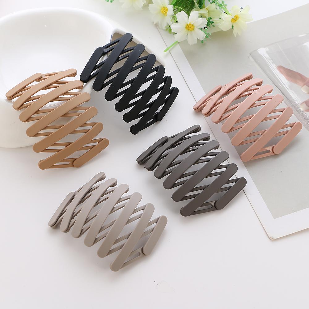 Simple New Telescopic Headband New Portable Folding Hairpin Ladies Non-slip Hairpin Hair Accessories Fashion