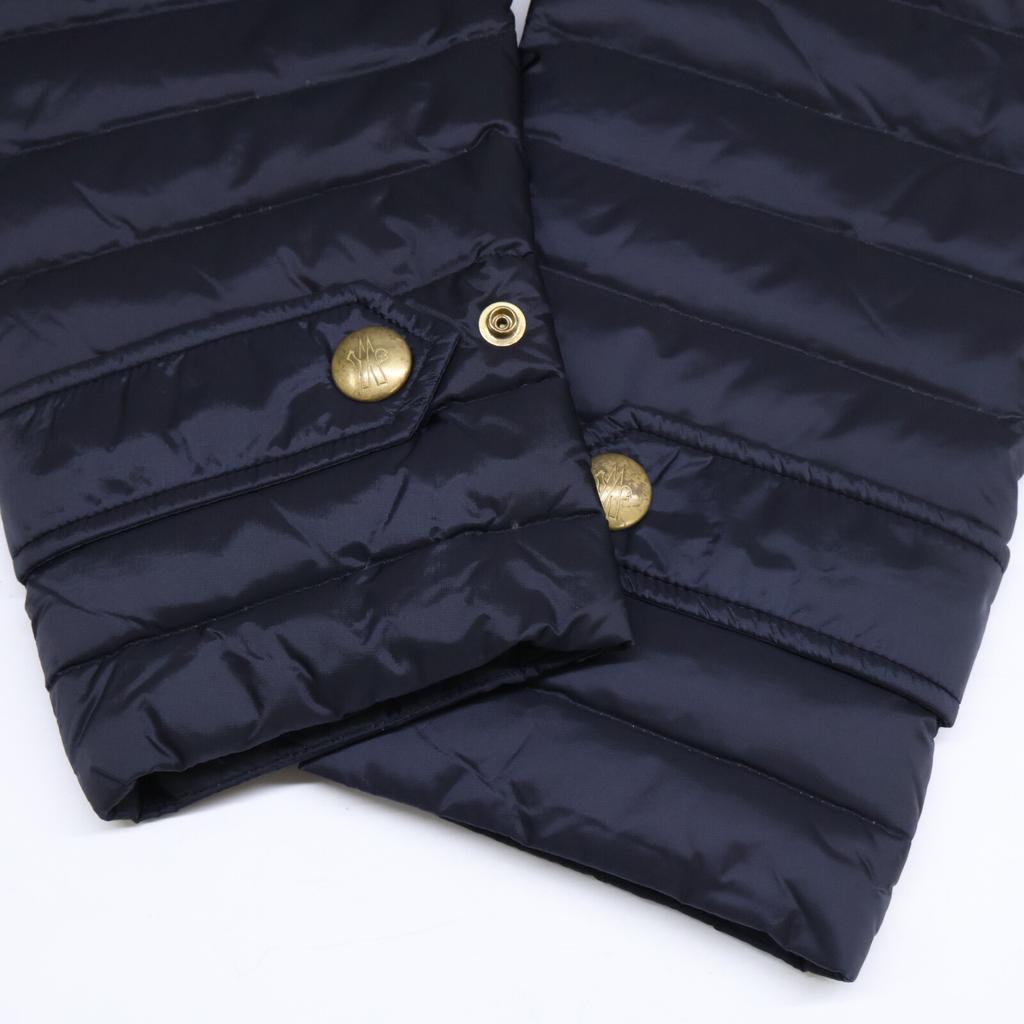 MONCLER GAMME BLEU GIUUBOTTO wool down jacket with nylon arm panels Jacket 2 NavyUsed