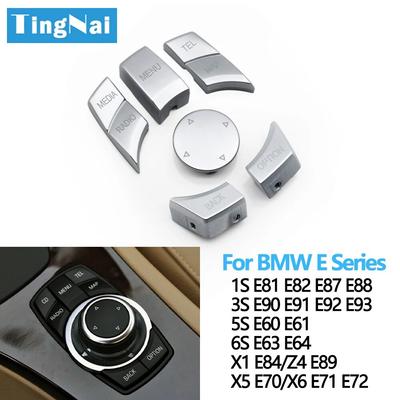 Bouton de menu multimédia CIC IDrive argenté pour BMW 1 3 5 X1 X5 X6 série E87 E90 E91 E92 E60 E84 E70 E71 E72