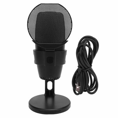 Microfono da Gaming Funzione Mute Rapido Filtro Anti-Pop Luce Colorata Microfono a Condensatore USB Nero