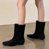 Fashion Elegant Women Ankle Boots Brand Party Fashion Boots 2025 Trend New Shoes Square Toe Flats Shoes Winter Knight's Gladiator Botas