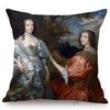 Van Dyck Renaissance Baroque Famous Oil Painting Royal Court Lady Wall Art Sofa Pillow Case Mourning Christ Linen Cushion Cover