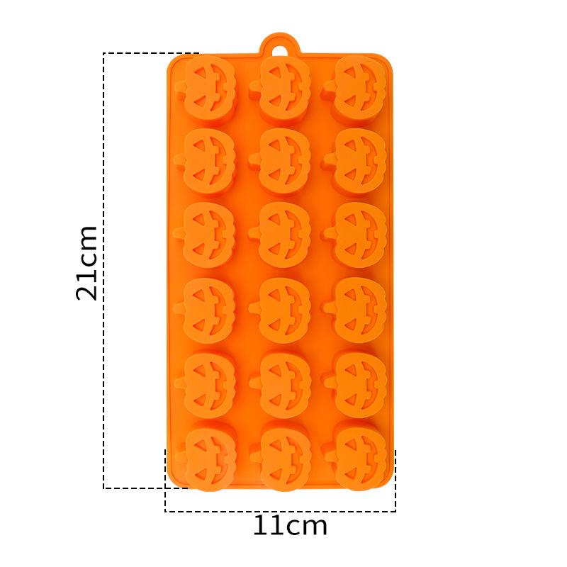 Halloween Nonstick Silicone Pumpkin Skull Bat Ghost Shape Chocolate Candy Food Baking Tray Pudding Cookie Cake Mould