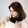 New Autumn Winter Knitted Warm Neckerchief For Women Solid Hollow-Out Scarf Soft Outdoor Warmer Neck Collar Pullover Scarves