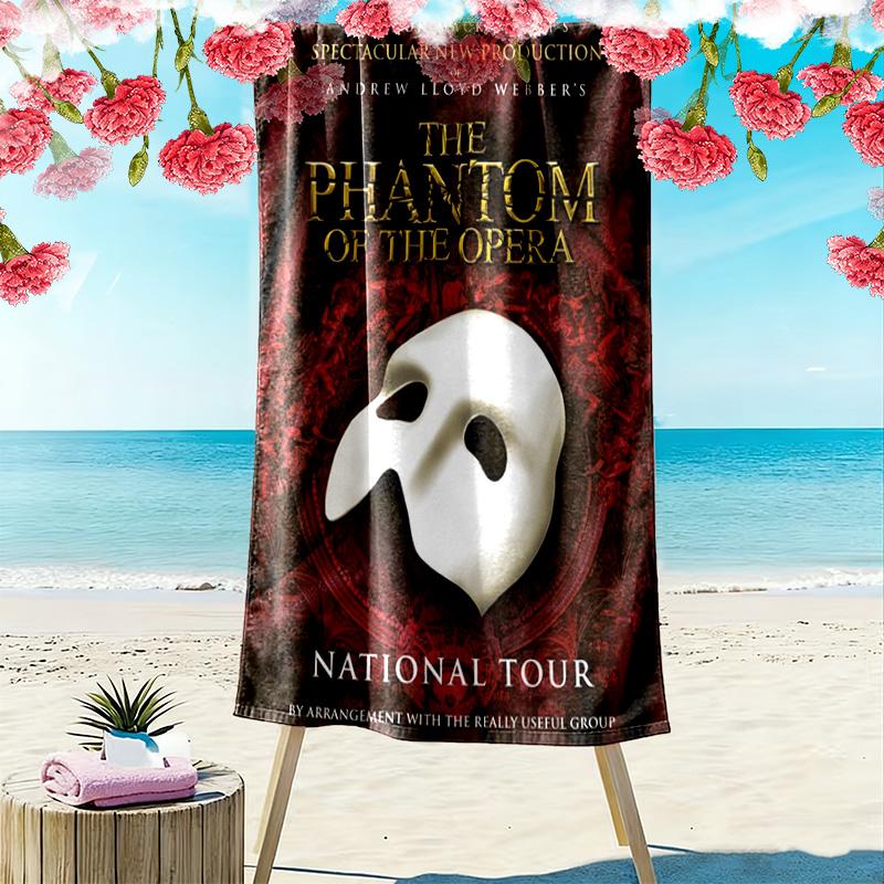 Das Phantom der Oper 2D Flachdruck Strandtuch, Großes Weiches Schnelltrocknendes Handtuch für Strand Camping Schwimmen. NSTJ0928305