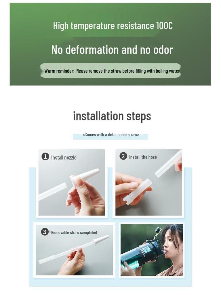 Portable 3L Sports Water Bottle with Straw for Men - Large Capacity Fitness Kettle 