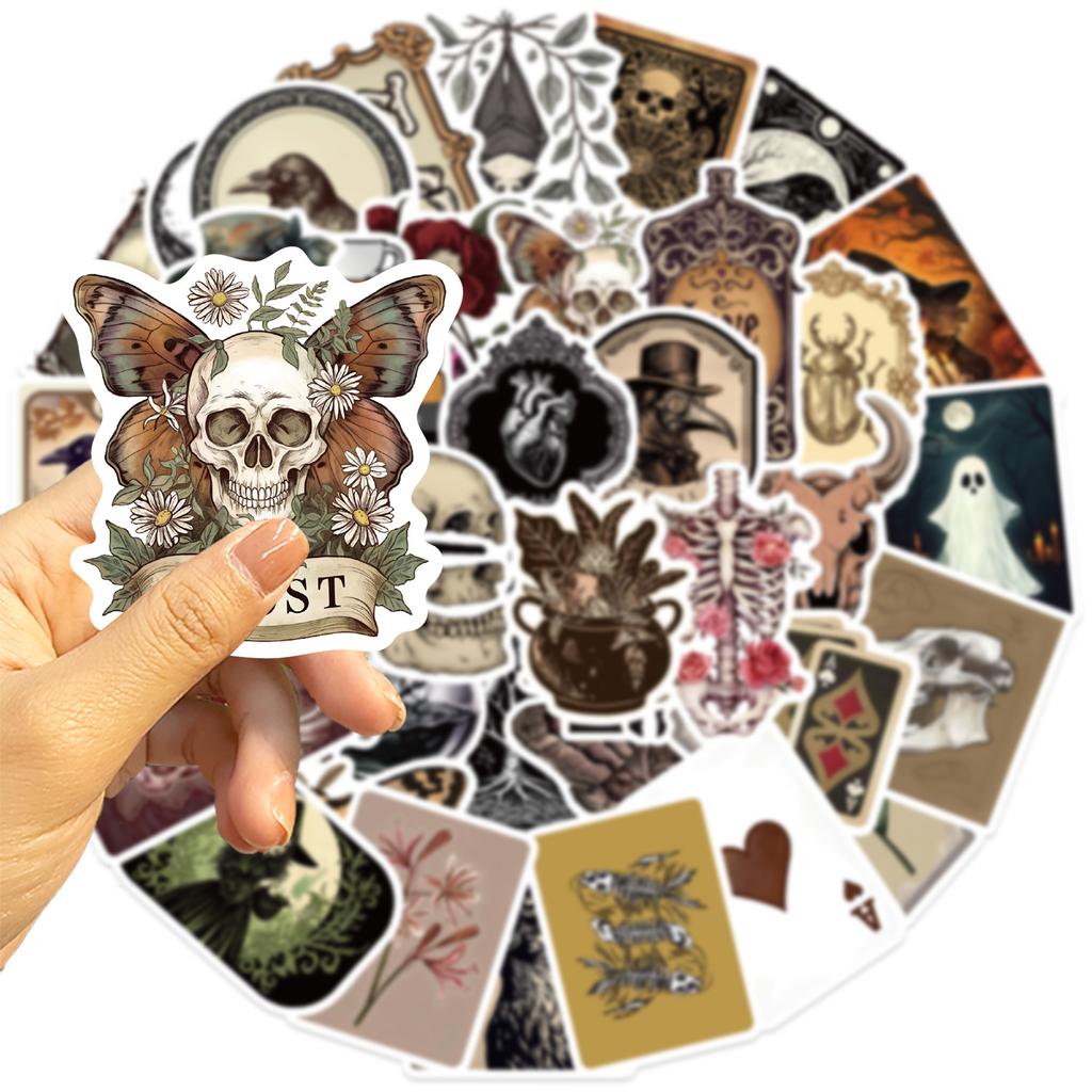 50 Romantic Gothic Graffiti Stickers Decorate Guitar Laptop Suitcase DIY Waterproof
