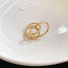 Vintage Geometric Metal Floral Open Ring – European & American Style Index Finger Jewelry