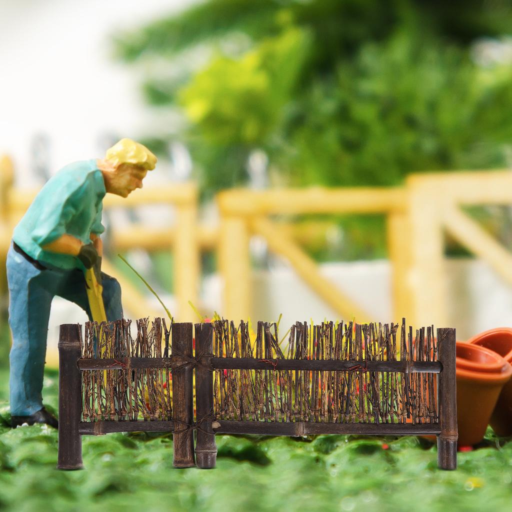 Miniature Fence Screen 14Cm Decorative Micro Landscape Garden Ornament Bonsai Plant Pot Craft Decoration Fairy Garden Home Decor