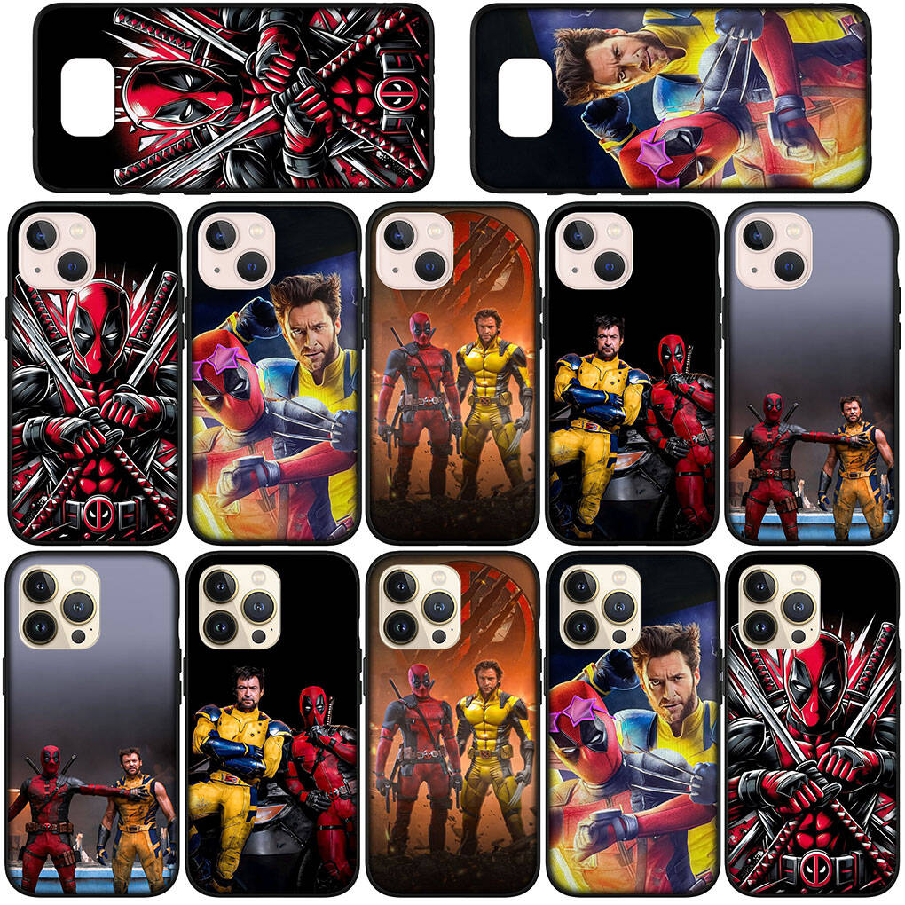 for Samsung Galaxy S25 S24 S23 iPhone 17 16 15 Xiaomi Redmi Note 14 13 12 11 Plus Pro Max XR A57 Phone Case Anime Deadpool Wolverine OPPO Huawei Cover