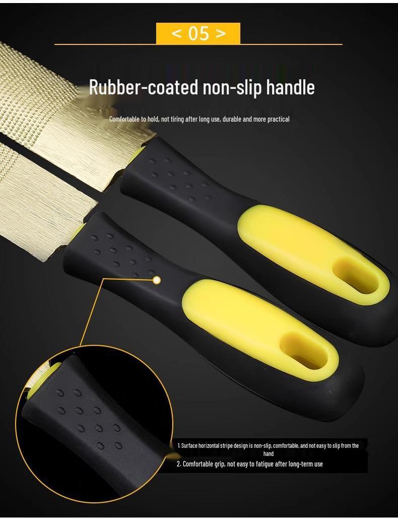 Tungsten Steel Coarse Tooth Hand File for Woodworking & Chainsaw - Wear-Resistant, Fine Finish